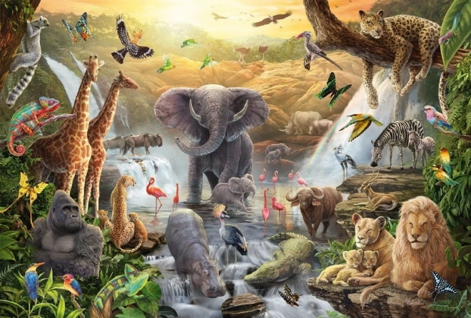 Puzzel Dieren in Afrika 60 stukjes