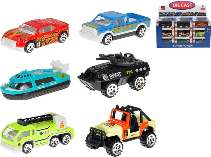 Metalen autootje 7 cm 1:64 met vrijloop