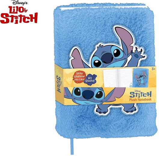 Pluchen notitieboek Lilo & Stitch A5, 80 vellen