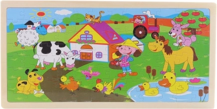 Houten puzzel boerderij 96 stukjes