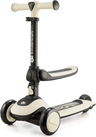 Kinderkraft loopfiets en driewielige step 2-in-1 Halley, beige