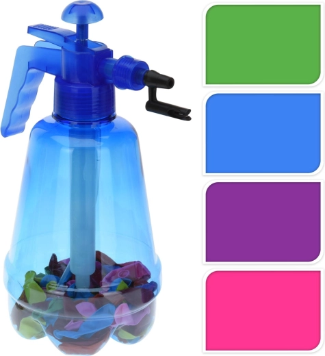 Draagbare waterballonpomp 1,7 l met 100 ballonnen