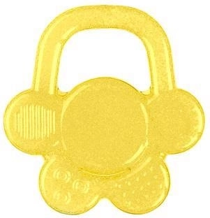 BabyOno koelbijtring met gel in de vorm van een bloem – geel