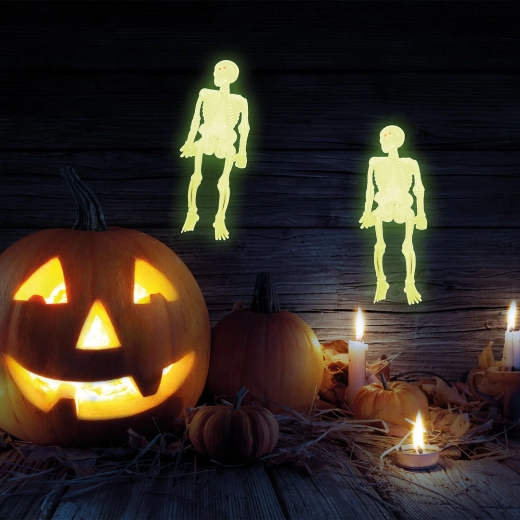 Set fosforescerende skeletten – Halloweenversiering, 10 stuks