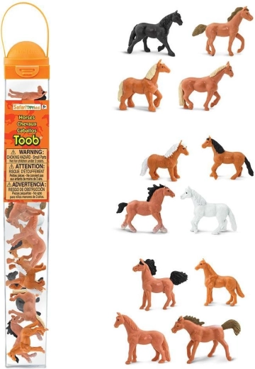 Safari Ltd. TOOBS tube met paardenfiguren (12 stuks)