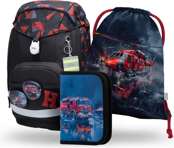 Školní set BAAGL Airy Plus Redders – rugzak, etui en zak
