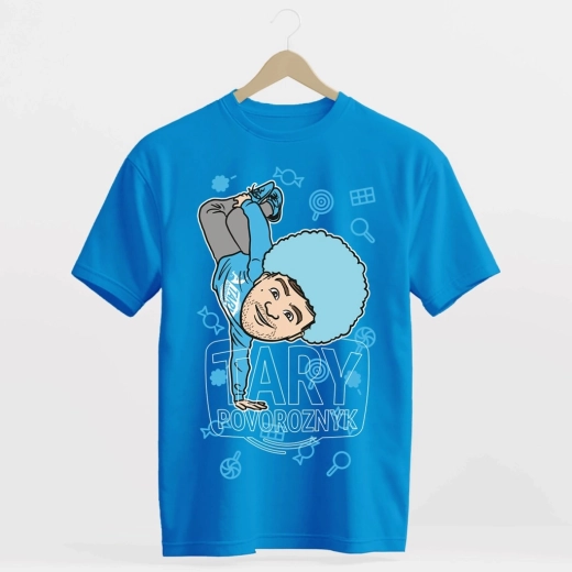 Tary Povoroznyk kinder-T-shirt suikerspinblauw 128–134