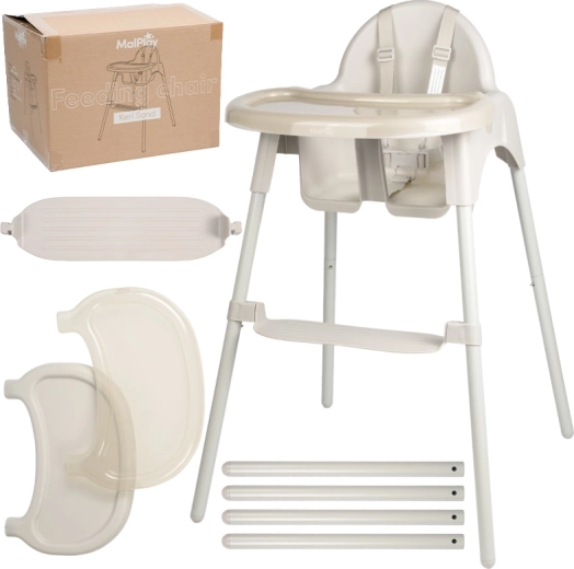 Kinder eetstoel KERI sand 2-in-1