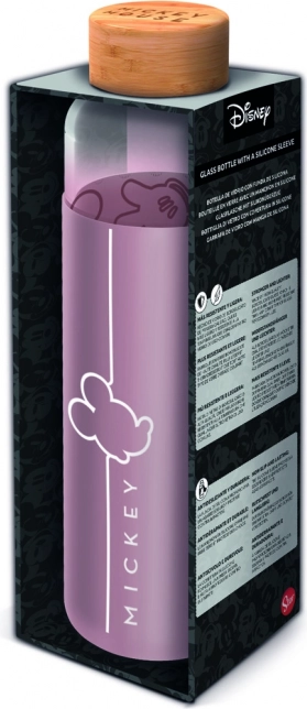 Glazen fles met hoes 585 ml, Mickey