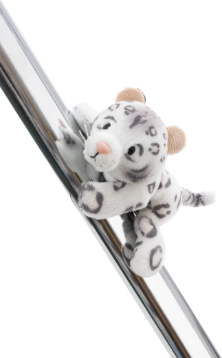Magnetische pluche kat sneeuwluipaard NICI GREEN Eleni Snowbell 12 cm