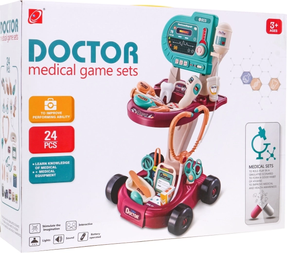 Kinderartsentrolley met ECG en accessoires