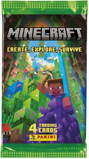 Panini Minecraft verzamelkaarten 3e serie (Create, Explore, Survive) – boosterzakje 4 kaarten
