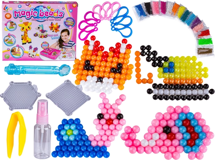 Waterkralen – creatieve set 1400 stuks (14 kleuren) + accessoires