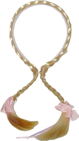 Kleurrijke haarband met dubbele vlechten