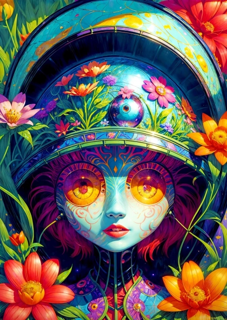 Enjoy puzzel Bloemenkrijger 1000 stukjes