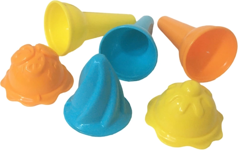 Zandvormpjes ijs – set van 3 hoorntjes