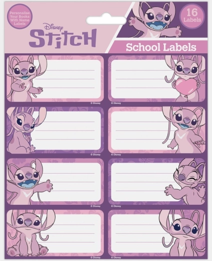 Disney Lilo & Stitch naamlabels voor schriften Angel