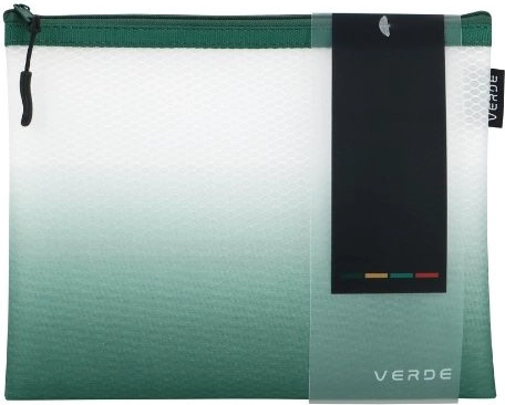 Mesh-envelop met rits Verde A5 groen