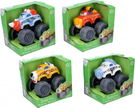 Terreinwagen Big Foot met dierenmotief 12 cm