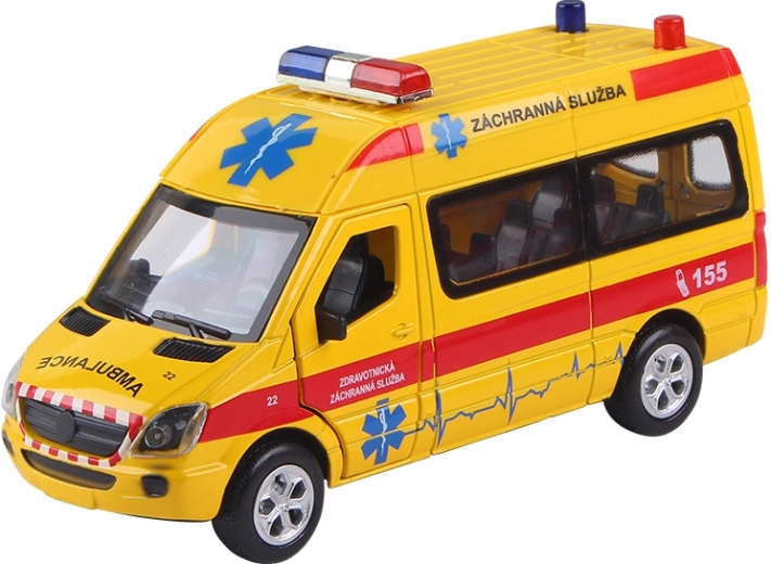 Reddingsauto 1:36 met geluiden en lichten, pull-back