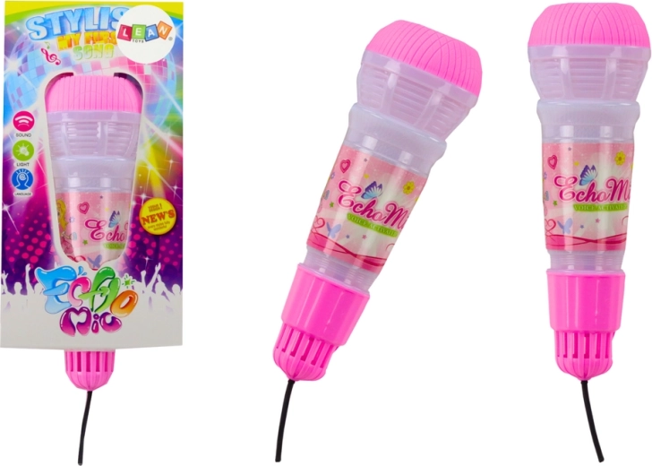 Kinder microfoon met echo-effect, roze of blauw