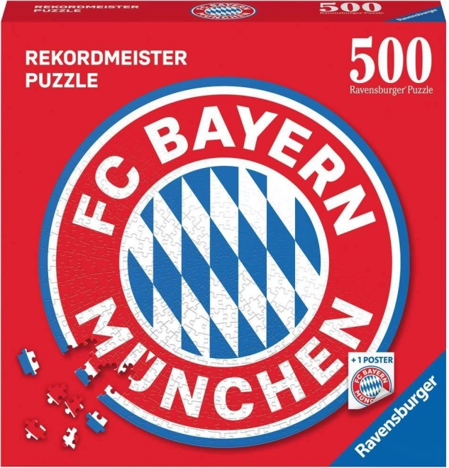 Ronde puzzel FC BAYERN – logo, 500 stukjes