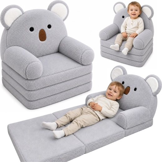 Uitklapbaar kinderstoeltje 2-in-1 Koala, grijs
