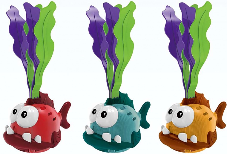 Waterspeelgoed met LED-effecten in de vorm van een vis