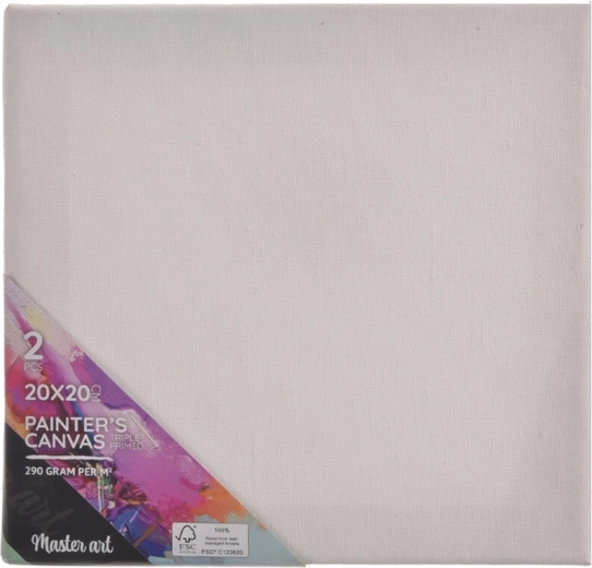 Schilderdoek 20 × 20 cm, set van 2 stuks