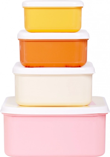 Set van vier snackdoosjes A Little Lovely Company – Regenboog