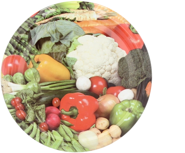 Set deksels FI 82 met bloemkoolmotief, 10 stuks