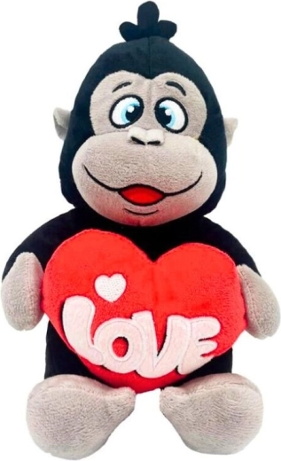 Pluche gorilla met hart