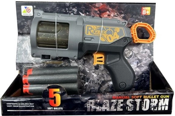 Pistool met foamkogels met 5 kogels