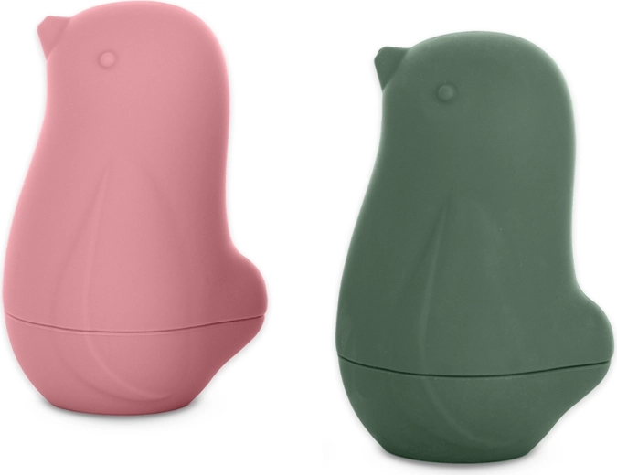Petite&Mars siliconen waterspeeltjes Love birds ochre green 6m+