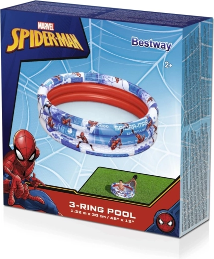 Opblaasbaar zwembad met drie ringen MARVEL SPIDER-MAN 122 × 30 cm