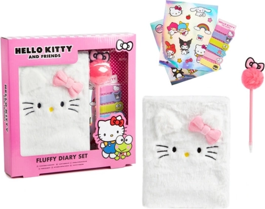 Hello Kitty pluchen dagboek met accessoiresset
