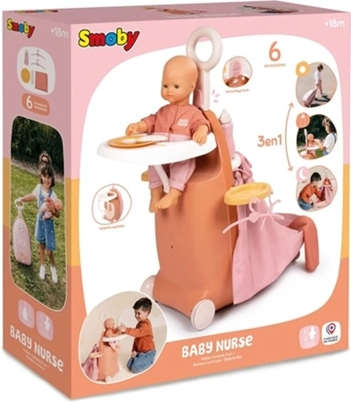 Smoby Baby Nurse multifunctionele koffer voor poppen