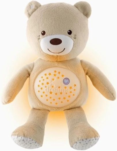Chicco pluchen beertje met projector en muziek Baby Bear First Dreams, beige