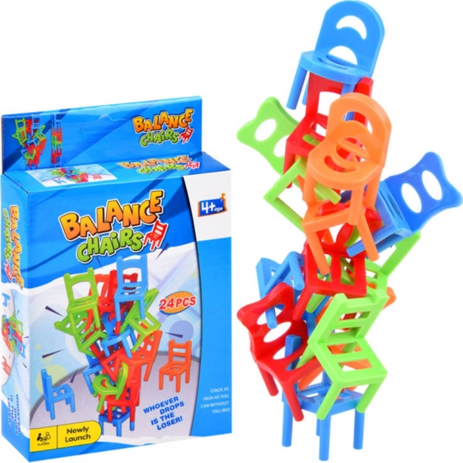 Balans tafelspel vallende stoeltjes – 24 stuks