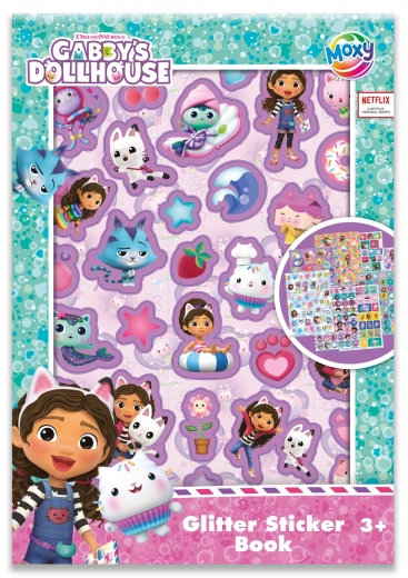 Glitterstickers Gabby’s Magische Huis A5, 8 vellen
