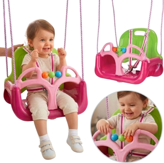Woopie 3-in-1 kinderschommel roze