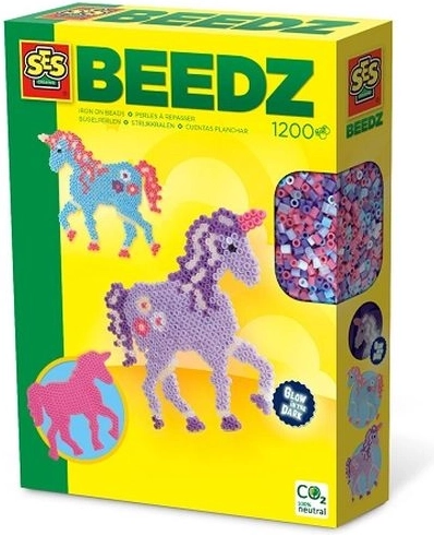 SES Creative Beedz strijkkralen – fantasiepaarden en eenhoorns (1200 stuks)