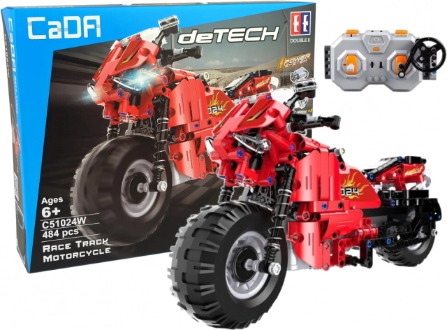 Bouwset CaDA RC motorfiets 2,4 GHz, 484 stukjes