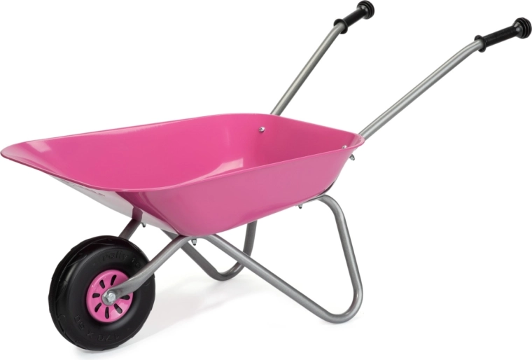 Rolly Toys metalen kinderkruiwagen roze