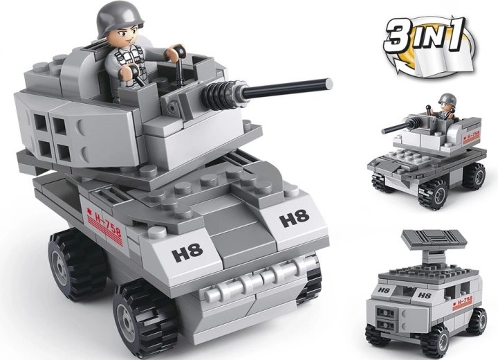 Sluban Army 9into1 M38-B0537B Gepantserd voertuig 3in1