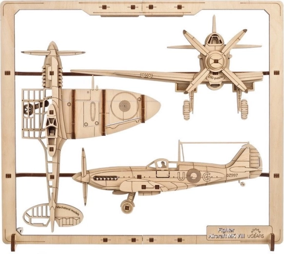 Ugears Houten Mechanische Puzzel Vliegtuig