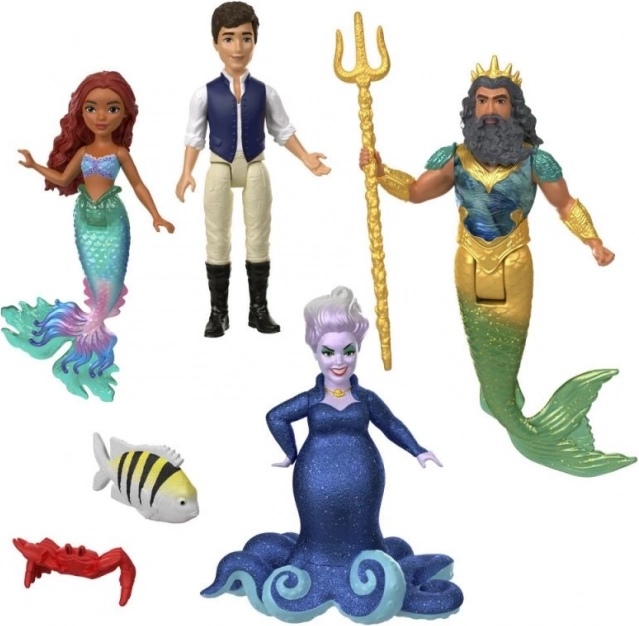 Disney De Kleine Zeemeermin set van 6 kleine poppen met vriendjes