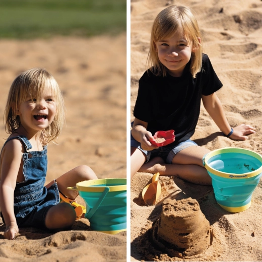 Schildkröt inklapbare strandspeelgoedset Bucket Crew