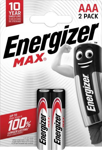 Energizer Max AAA alkaline batterijen 2 stuks