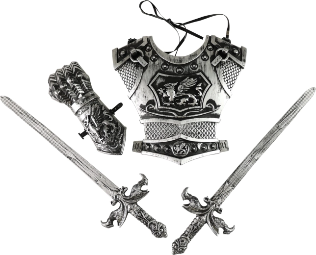 Ridderset met zilveren zwaarden voor kinderen